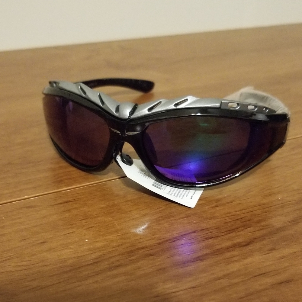 Men's Element Eight Performance UV400 Gray Black Foam Padded Sunglasses